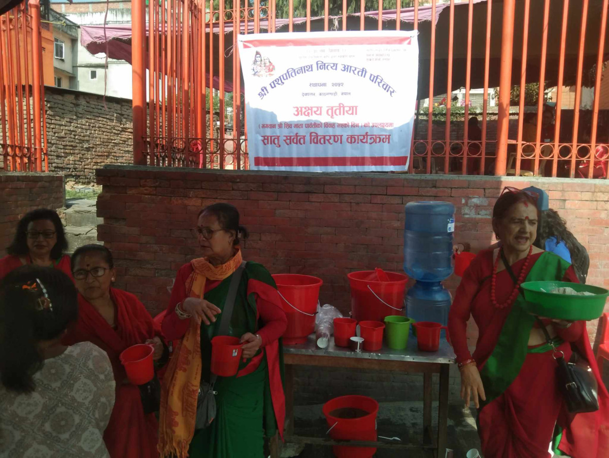 जौको सातु र सर्वत खाएर मनाइँदै अक्षय तृतीया