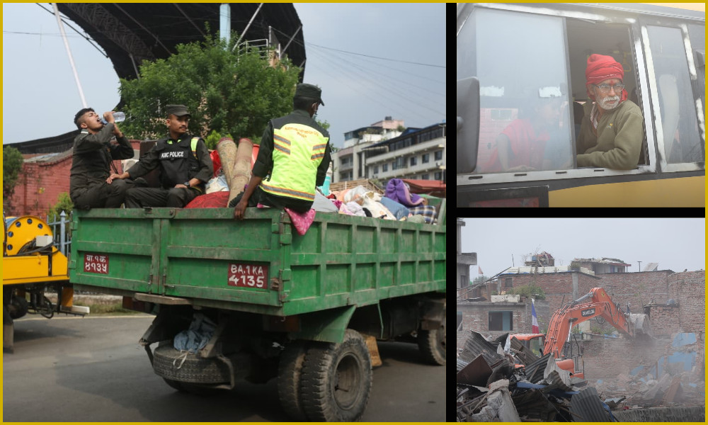सुकुम्बासी बस्तीमा चल्यो डोजरः सडकमा आए गरिबका सपना, त्रासमा सयौं नागरिक (तस्बिरहरु)
