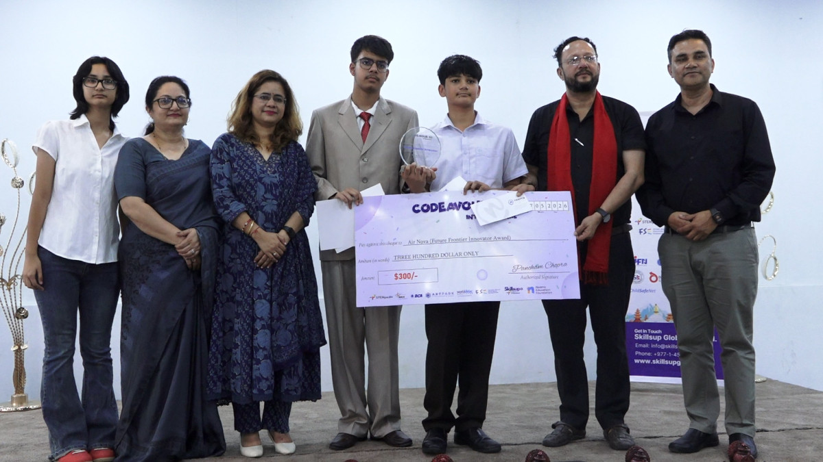 कोडेभर ७.०ः विश्वस्तरको एआई तथा रोबोटिक्स प्रतियोगितामा ६ नेपाली टोलीलाई अन्तर्राष्ट्रिय पुरस्कार